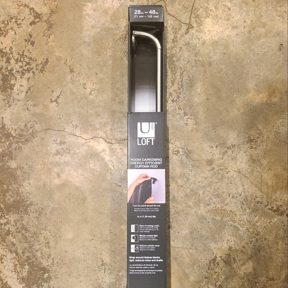 28"-48" Loft by Umbra Curtin Rod - Matte Nickle